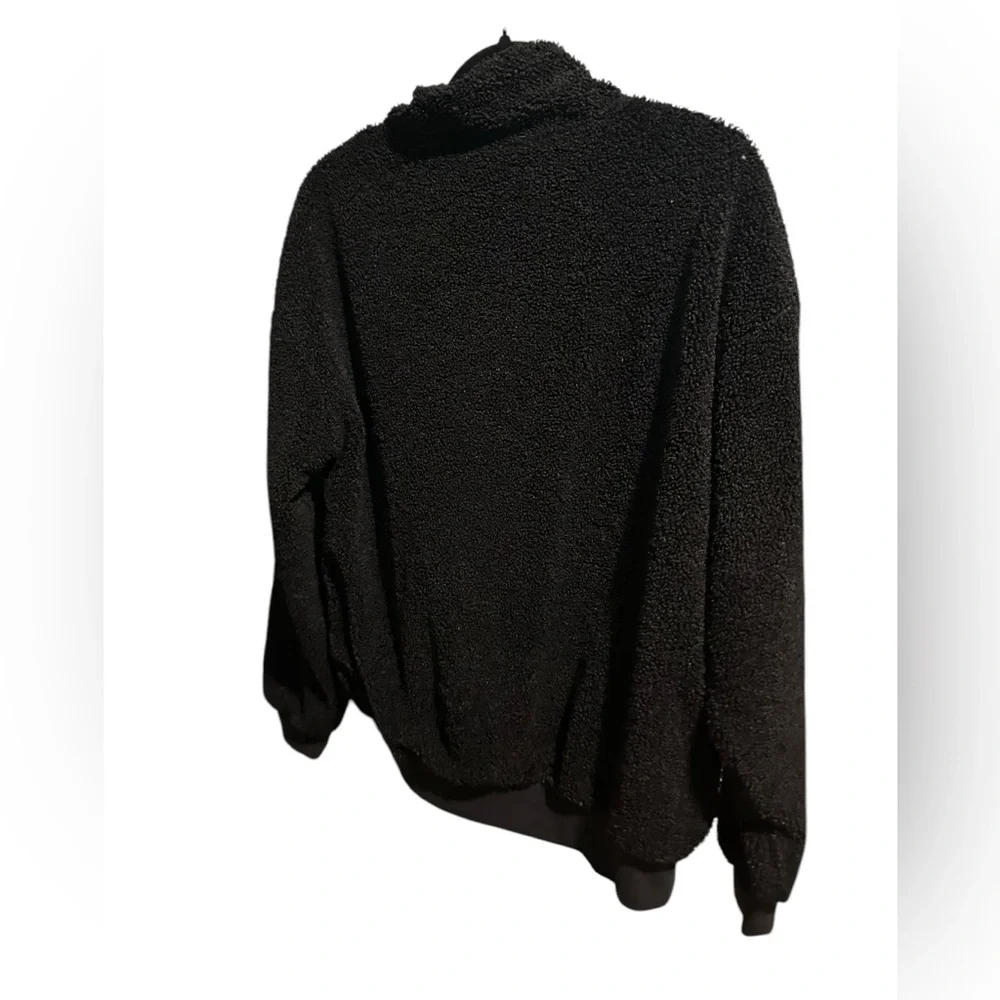 Vans Black Fleece Jacket with Pink and Yellow Accents